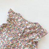 Toddler Girls Floral Tops White Bloomer set