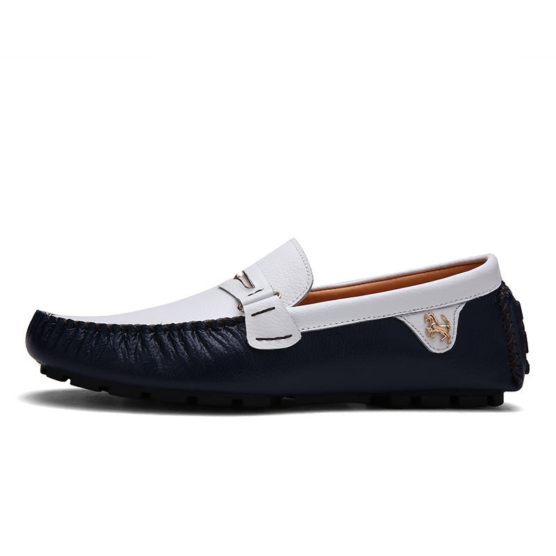 Genuine Leather Men Shoes Sports Car Shape Luxury Male Driving Shoes