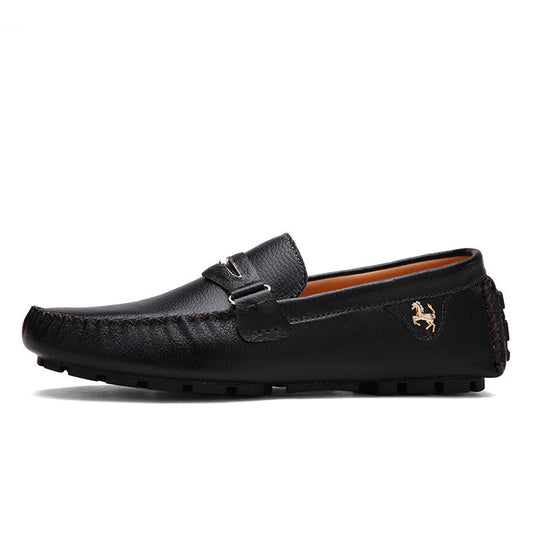 Genuine Leather Men Shoes Sports Car Shape Luxury Male Driving Shoes