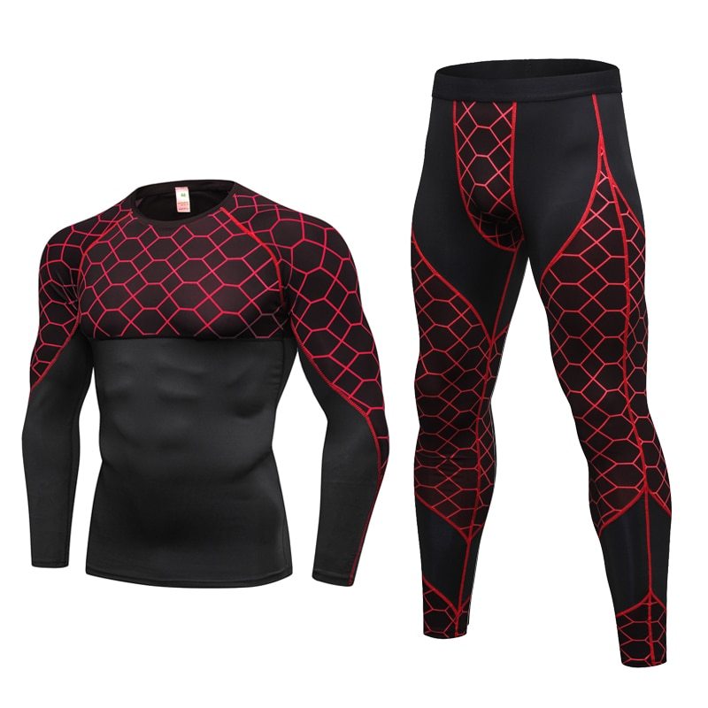 Men's Compression Run jogging Suits 2pcs Set