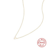 S925 Sterling Silver Simple Heart-shaped Diamond Necklace Valentine's Day Gift