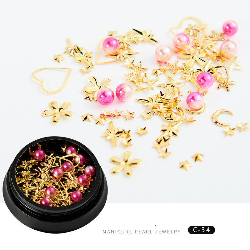Copper round rivets sequins nail drill ornaments