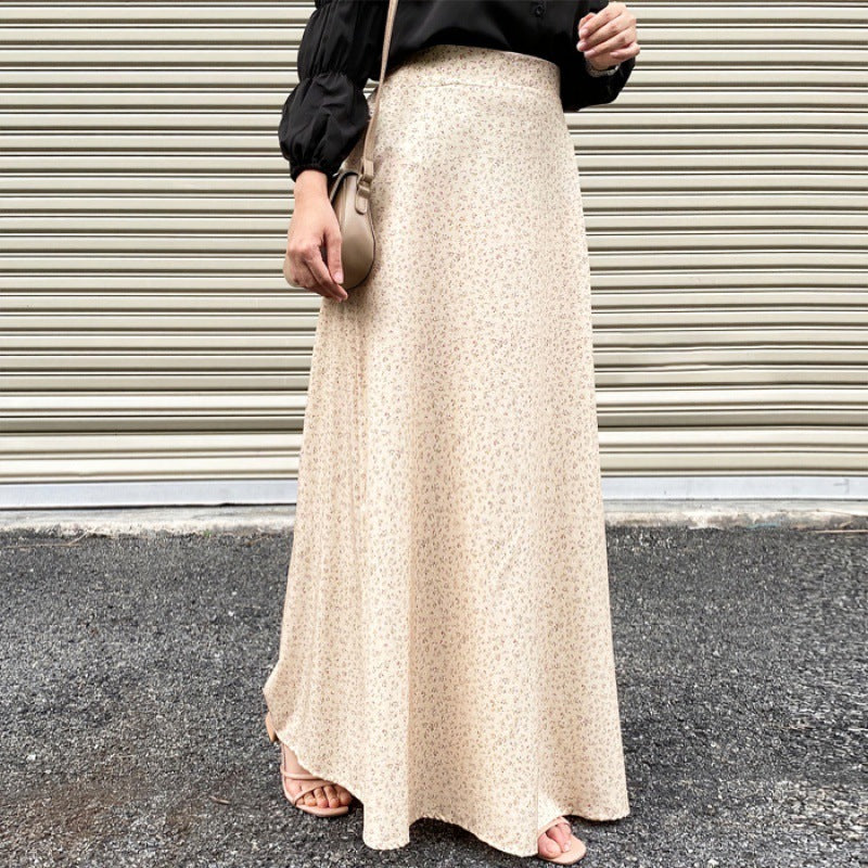 Fashionable All-match Skirt Floral Dress Women