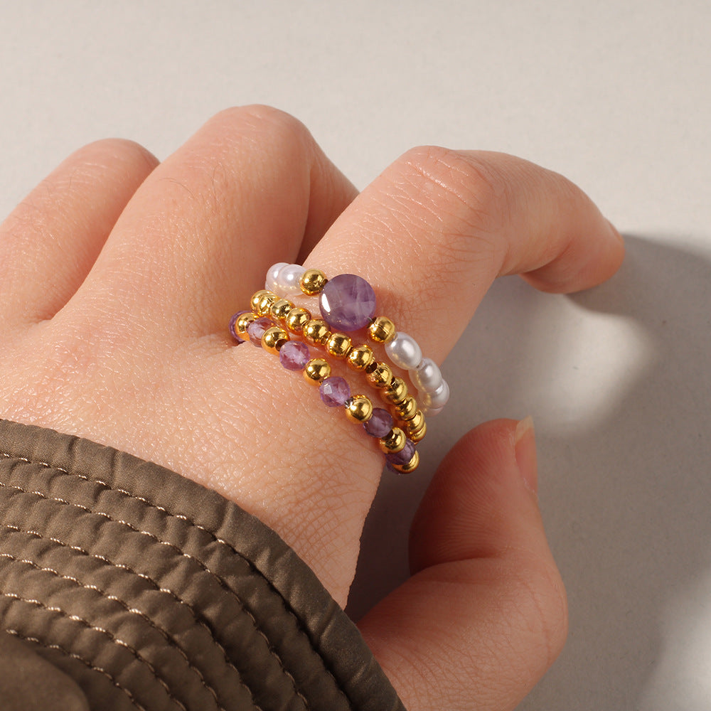 Vintage Red Agate Natural Stone Ring For Women
