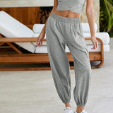 Ladies Two-piece Set Solid Color Casual Suit