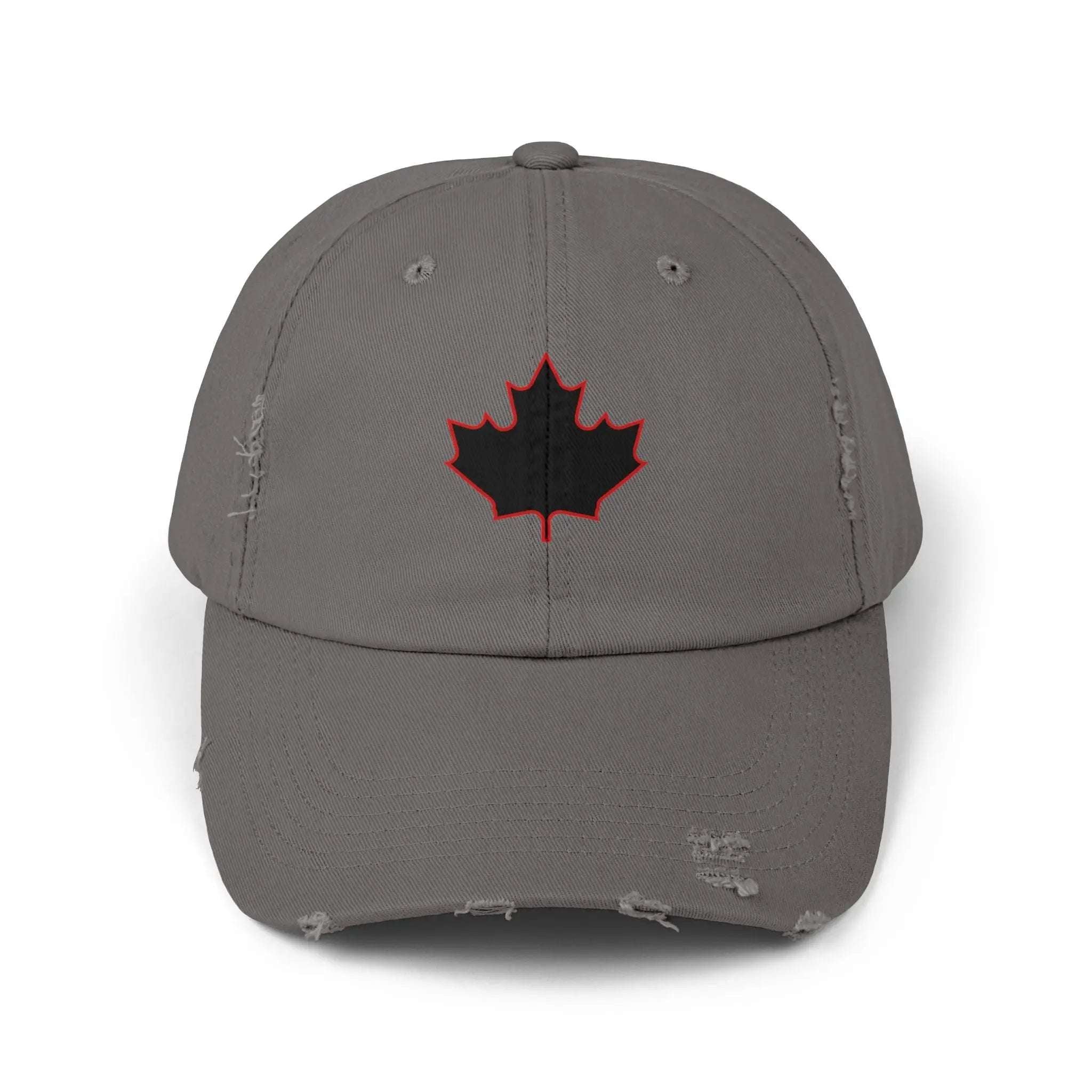 Maple Stick Distressed Hockey Cap – Retro Canadian Style