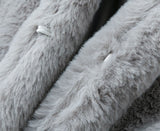 Women faux fur coat streetwear