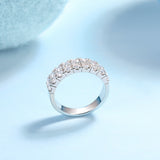 Starry Sky - A Wedding Ring Set With Top-quality Moissanite S925 Silver And Platinum-plated Diamond