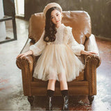 Girls New  Long-sleeved Princess Dress