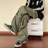 Loose Straight Cargo Pants Men