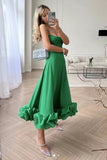 Fashion Suspenders Large Flower Swing Three-dimensional Flower A- Line Skirt