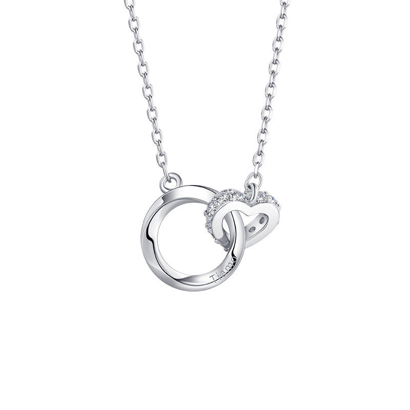 999 Sterling Silver Mobius Ring Necklace