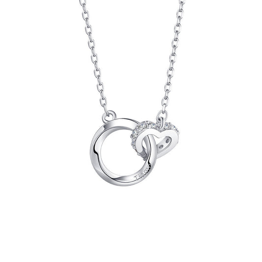 999 Sterling Silver Mobius Ring Necklace