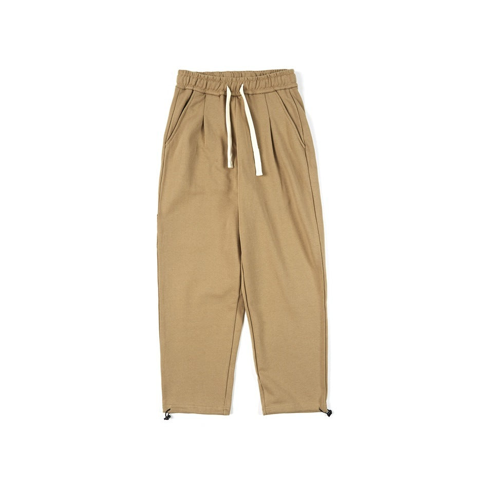 Basic Style Retro Thickened Sweatpants For Men