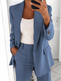 Ins Button Casual Suit Fashion Long-sleeved Lapel Blazer Women