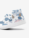 Girls Graffiti Canvas Shoes High Top Casual Sneakers