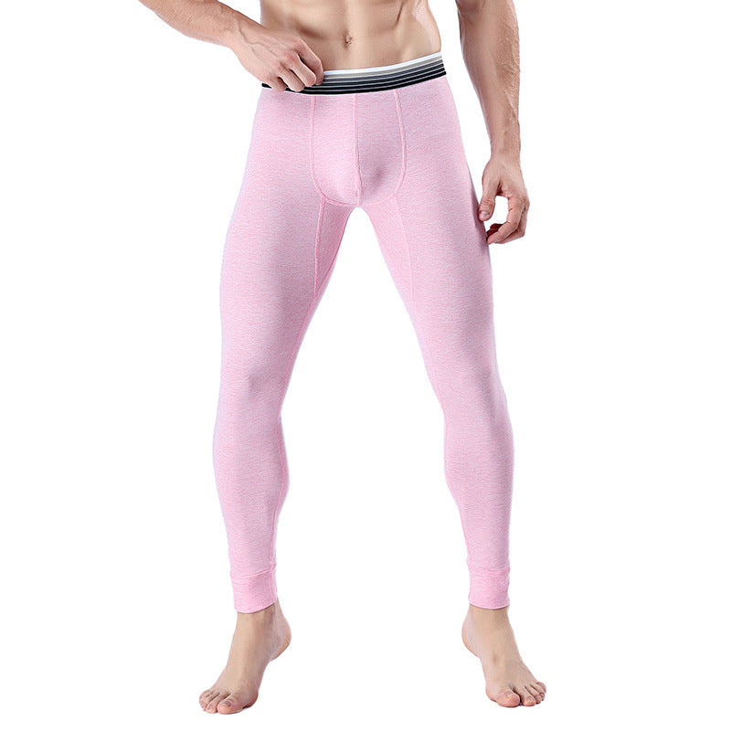 Men's Cropped Long Johns Cotton Pants