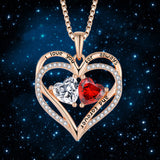 S925 Silver Double Love Necklace