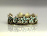 Fashionable Vintage Floral Crown Open Ring