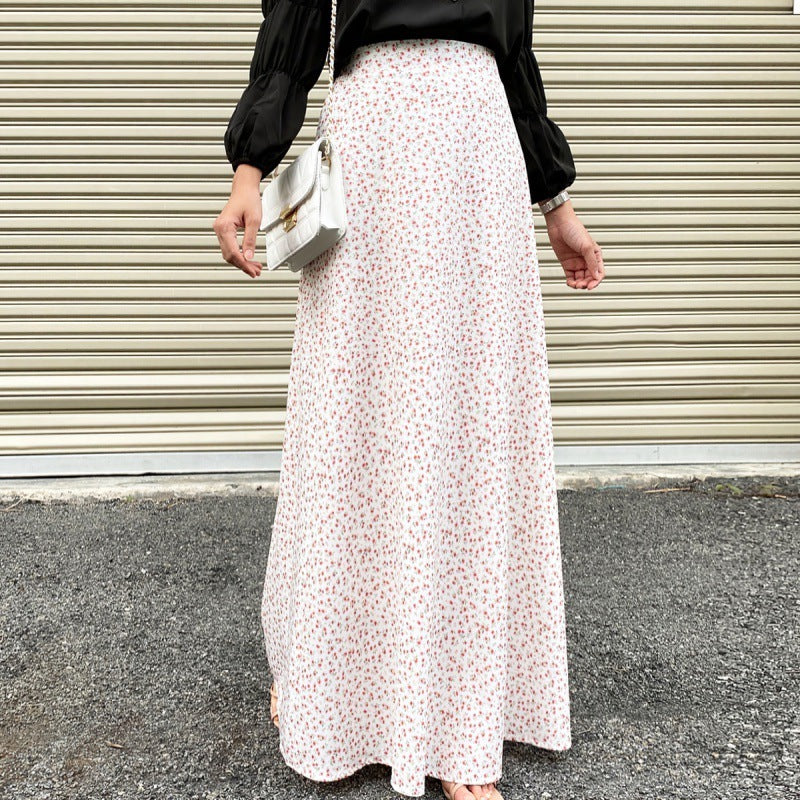 Fashionable All-match Skirt Floral Dress Women