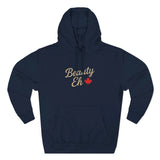 Beauty Eh Canadian Hoodie - Maple Leaf Pride Pullover Sweatshirt - Womens Canada Day Apparel - Cozy Fleece Lined Hooded Sweatshirt