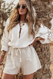Embroidered Button Down Long Sleeve Shirt