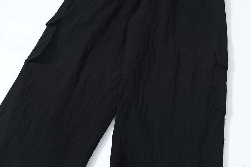 Solid Color Multi-pocket Cargo Pants Men