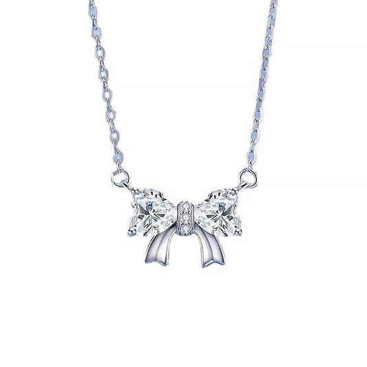 Sterling Silver Dream Girl Bow Necklace