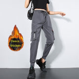 Oversized Cargo Pants Men And Women Ankle Banded Slacks High Waist Loose And Slimming