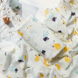 Baby holding a blanket towel double-layer yarn bamboo newborn baby towel