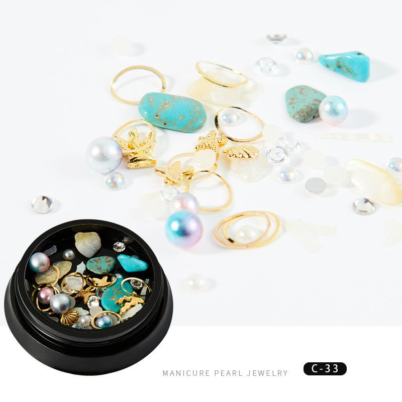 Copper round rivets sequins nail drill ornaments