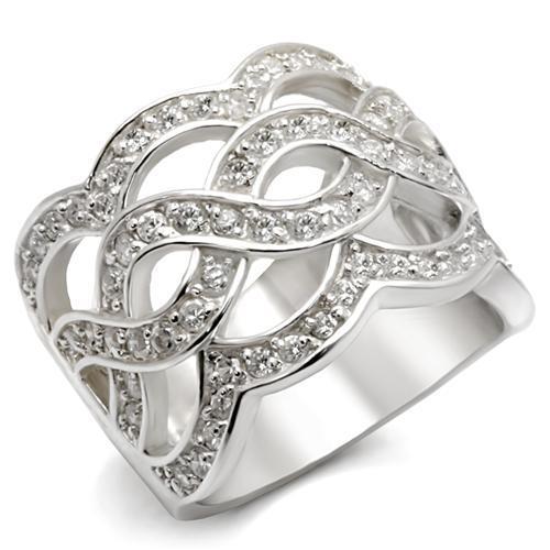 410117 High-Polished 925 Sterling Silver Ring with