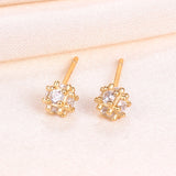 Fashion Snowflake Crystal Ear Bone Stud