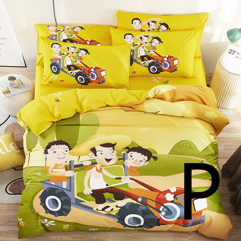 Home Textile Cute Cartoon Children Bed Sheet / Quilt Cover