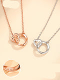 999 Sterling Silver Mobius Ring Necklace