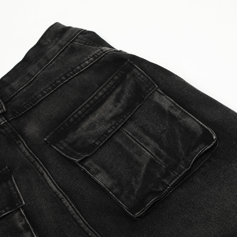 Fashion Denim Multi-pocket Cargo Pants Men