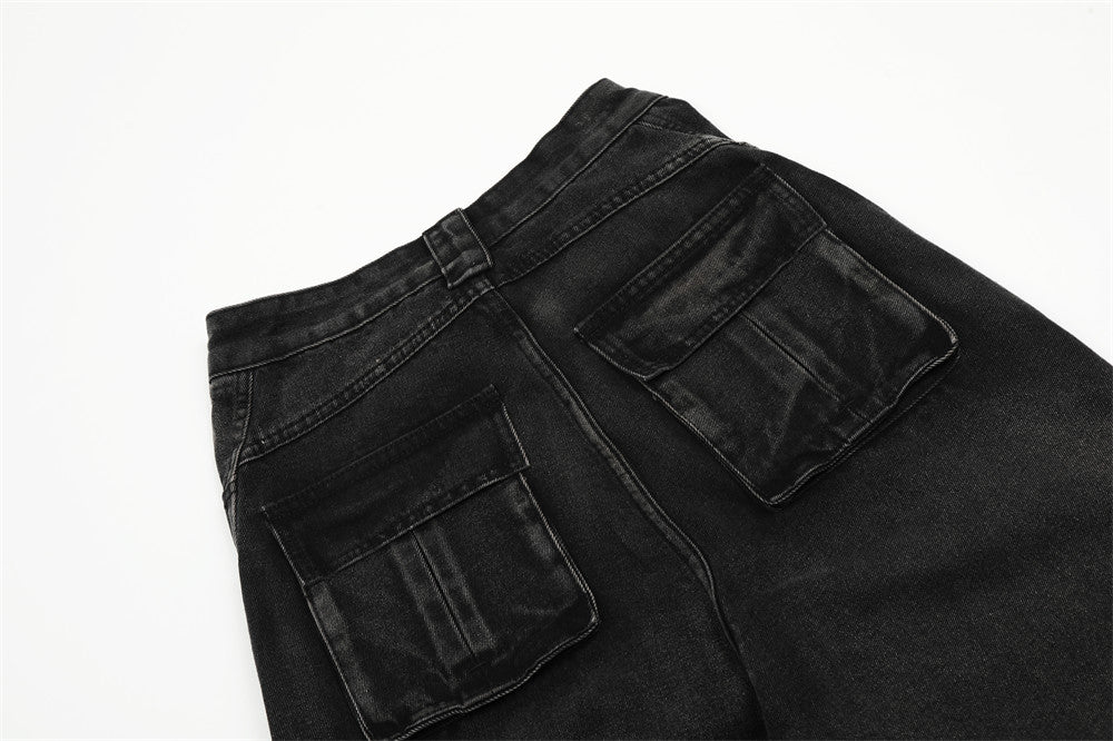 Fashion Denim Multi-pocket Cargo Pants Men