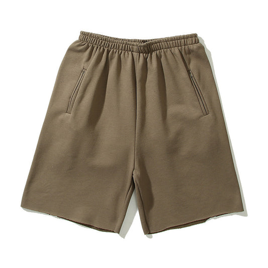 Washed Vintage High Street Loose Shorts For Men And Women