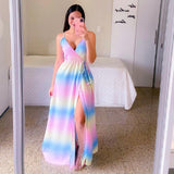 Women's Fashion Chiffon Dress Blue