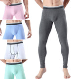 Men's Cropped Long Johns Cotton Pants