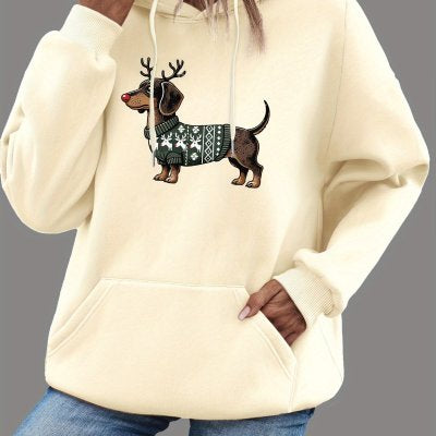 Drop-shoulder Sleeve Casual Sports Hoodie Sweater