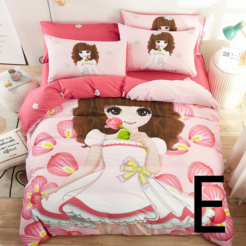 Home Textile Cute Cartoon Children Bed Sheet / Quilt Cover