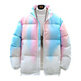 Fashion Stand-up Collar Gradient Coat For Women Men Clothing
