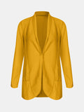 Collared Neck Long Sleeve Blazer