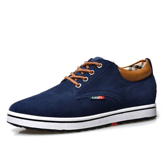 Genuine Leather Wear-resisting Sand Non-slip Elevator Shoes Men