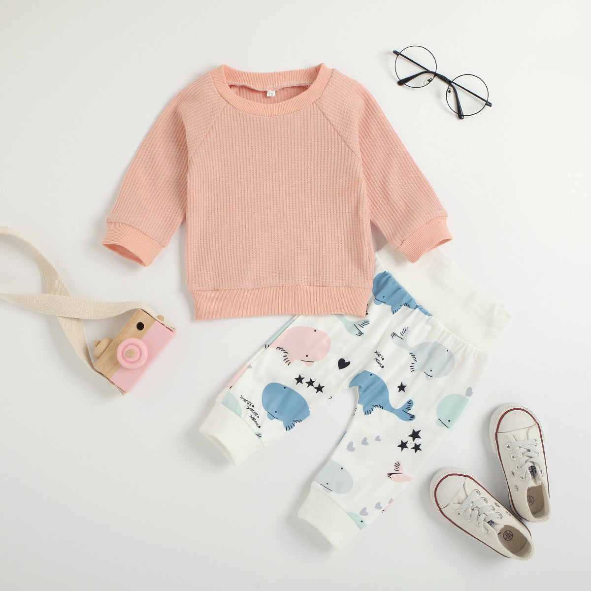 Baby Girls Long-sleeve Suit Two-piece Set
