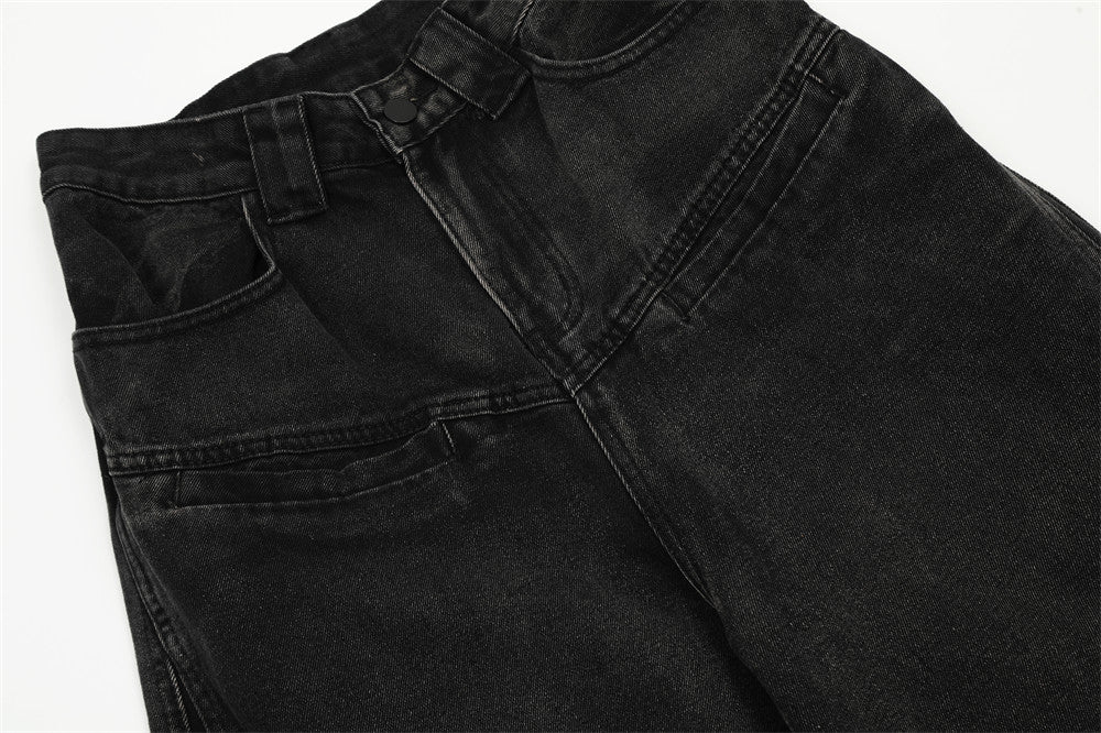 Fashion Denim Multi-pocket Cargo Pants Men