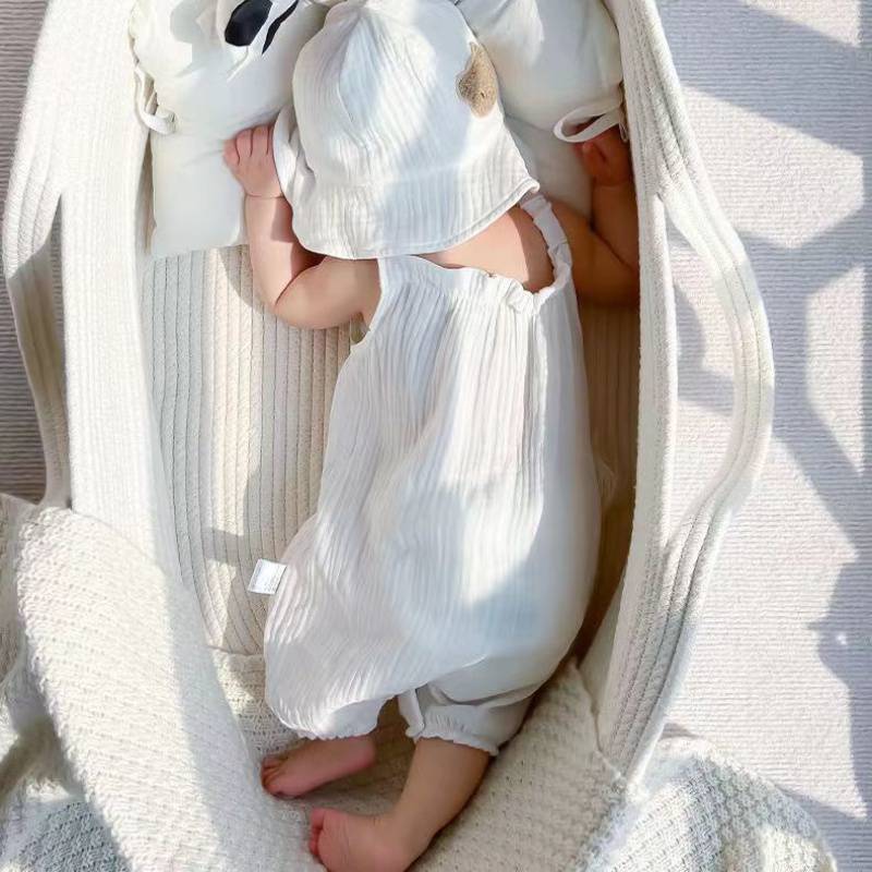 Kid's Clothing-Cotton Gauze Newborn Baby Jumpsuit