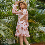 Halter Chiffon Floral Dress