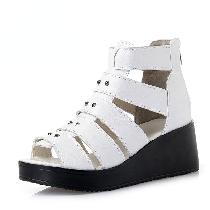 Thick Soled Thick Heeled Sandals